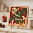 thumbnail image 2 of Twfbrm Christmas Kinusaiga Fabric Art Kit, 3D Mosaic Craft Kits with Wooden Frame and Tools, Holiday DIY Relaxing Handmade Art Project Christmas Decoration for Gift, Part, Home Decor, 2 of 6
