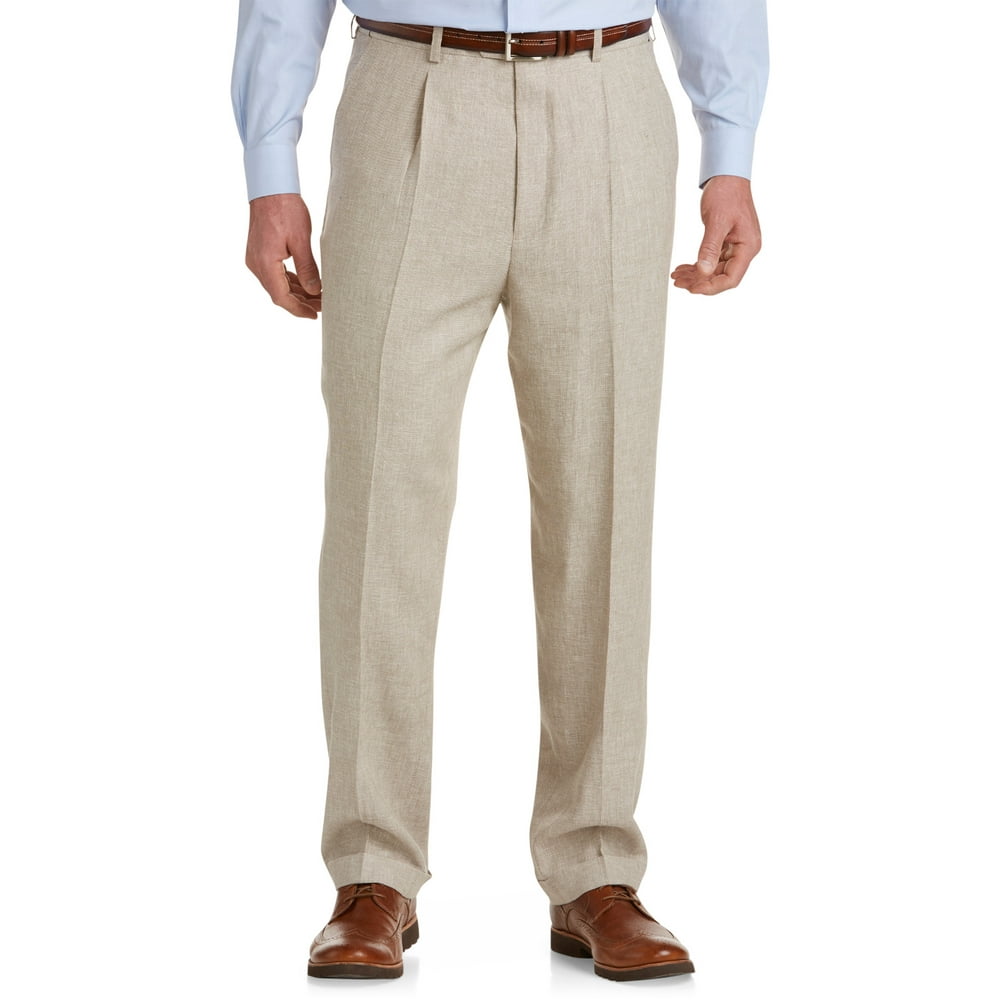 big and tall pleated pants