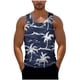 thumbnail image 4 of Camiseta sin mangas de cuello redondo para hombre, informal, a la moda, con estampado, cuello redondo, sin mangas, deportiva, blusa para hombre, 4 of 6