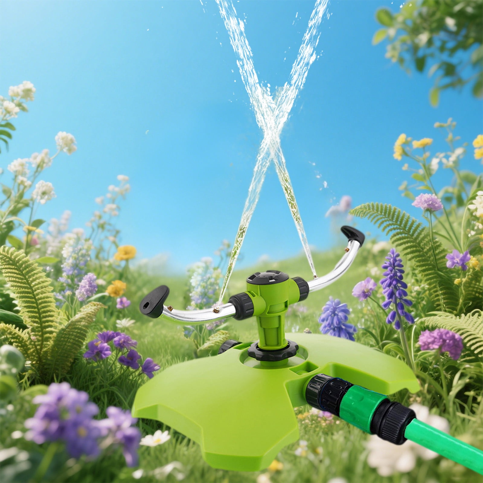 360° Rotating Garden Sprinkler, Adjustable Water Spray for Yard, Lawn, Vegetable Beds, Flower Landscaping, Easy Operation for Home Garden