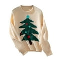 thumbnail image 4 of ShomPort Ugly Christmas Sweaters For Women 2024 Long Sleeve Crewneck Kint Sweater Womens Fall Winter Pullover Casual Blouse Tops, 4 of 4