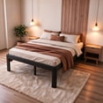thumbnail image 4 of Apextella 14 in King Metal Platform Bed Frame, Round Corners, No Box Spring Needed, Underbed Storage, Black, 4 of 9