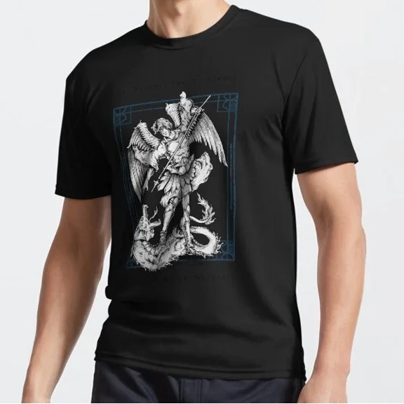 DOPASHIRT St Michael The Archangel, Defend Us In Battle Funny T-Shirt Unisex S-5XL Hot Trending Shirt, Vintage Birthday Gift