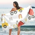thumbnail image 6 of Coolnut Loader Cute Truck Beach Towel Fast Drying Camping Towels Sand Free Beach Blanket Soft Absorbent Travel Sport Towel for Gym Bath Shower Swimming 30" x 60" Washcloth Gift, 6 of 7