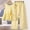 Yellow, variant on Zecgelong Summer Girls' Large Sized Round Neck Sleeveless Striped Lace Cardigan Plus Size Relaxed Waist Long Pants Casual Fashion Set Girls Summer Sets Age 10-11 Years