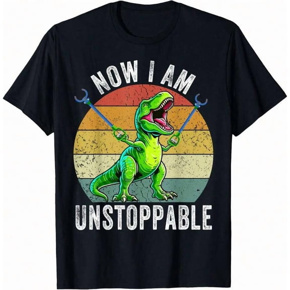 Funny Roaring T-Rex Dinosaur Meme Graphic Tees Men's T-Shirt, Soft And Breathable Short Sleeve, Perfect For Daily Wear, Outdoor Activities, Travel, And Casual Style, Comfortable All-Day Fit!