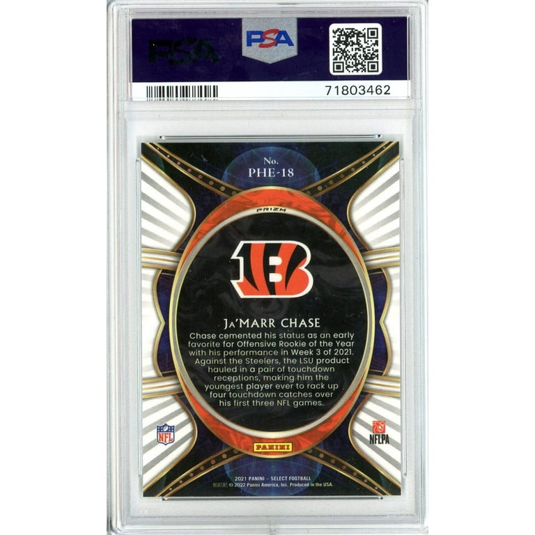 Graded Football Cards 2021 Panini Select Ja'Marr Chase Rookie Card - PSA 10  Gem Mint Graded Football Card PSA 10 Football Card
