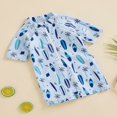 thumbnail image 3 of EIMELI Infant Boy Swimsuit Playsuits Swimwear Surfboard Trees Print Short Sleeve Sun Protection Rash Guard Newborn Bathing Suits, 3 of 6