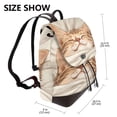 thumbnail image 3 of Hirioo Sleeping Cat In Blanket for Womens Backpack Leather Backpack for Women Travel Fashion Bags,Perfect for Work, School, or Casual Outings, 3 of 4
