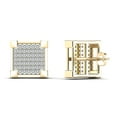 thumbnail image 3 of aaXia Men’s 14K Yellow Gold 1/3ct TDW Diamond Square Stud Earrings, 3 of 4
