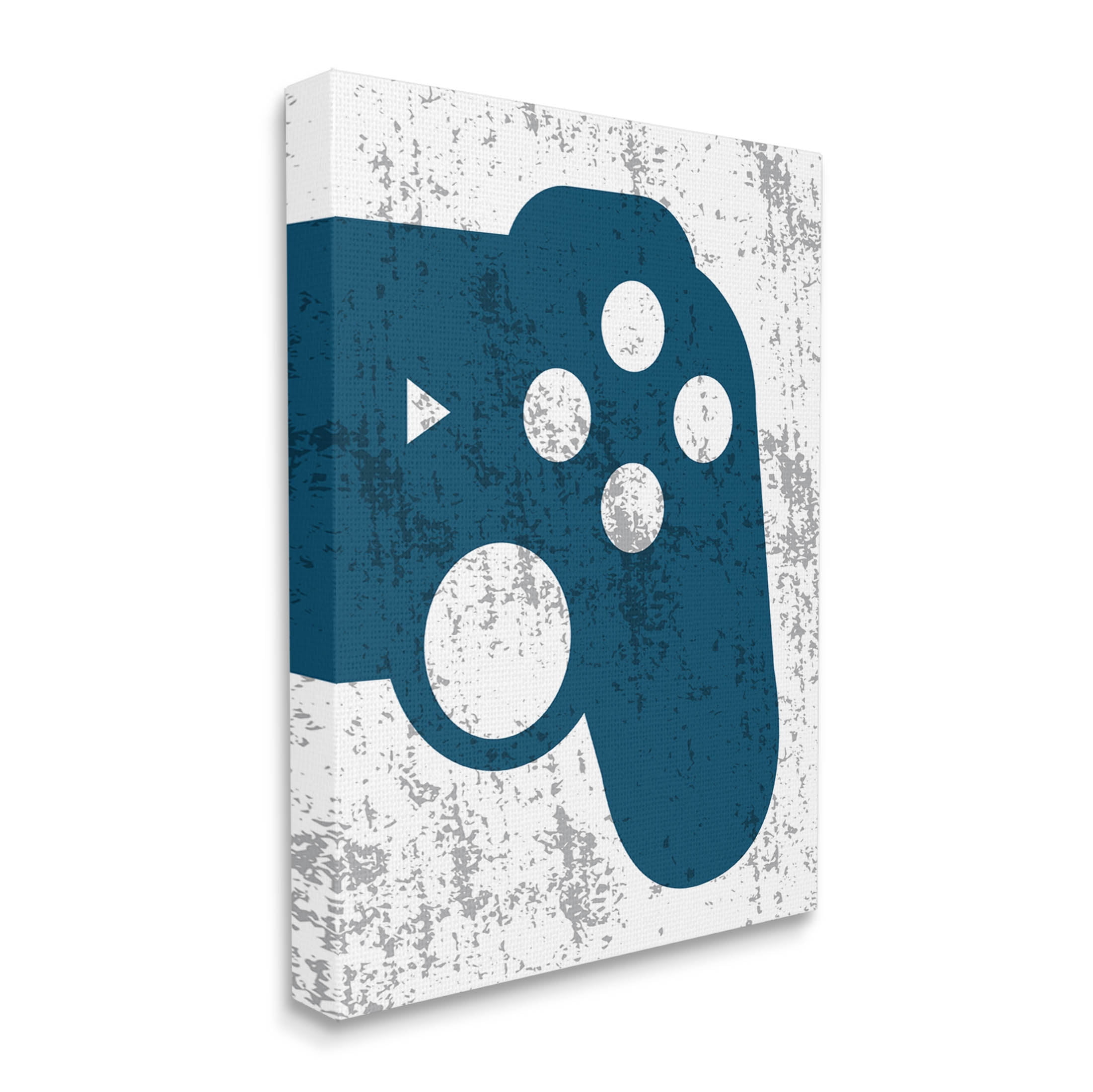 Stupell Industries Blue Gaming Controller Shape Graphic Art Gallery Wrapped Canvas Print Wall Art, Design by Kim Allen