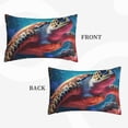 thumbnail image 2 of Rateoe Colorful Ocean Sea Turtle Pattern Pillow Covers with Invisible Zipper(Pillows are not Included) Standard Pillowcases-20"x30", 2 of 6