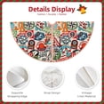thumbnail image 3 of Rateoe Cute Nautical Pattern Christmas Tree Skirt with Ties , Christmas Tree Decorations, Farmhouse Christmas Decor Xmas Holiday Decorations-48", 3 of 6