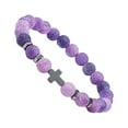 thumbnail image 2 of Decodeary Cadeaux Unisexe Bracelets avec Perles Exquises pour les Proches Facile Correspondant Violet Weathing 1Set, 2 of 6