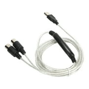 MIDI Cable MIDI to USB Cord Adapter Midi Converter for XP / VISTA / OS X / Window7