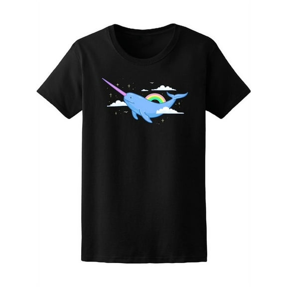 Whale Unicorn In The Sky T-Shirt Women -Image by Shutterstock, Female x-Large