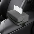 thumbnail image 2 of Car Armrest Tissue Box Holder Sun Visor Seat Back Hanging Type Paper Bag Towel Storage Case Interior Parts, 2 of 9