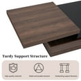 thumbnail image 3 of Rotatable Top Coffee Table, Modern Square Coffee Table with Wood Grain Design, 1 Hidden Storage Space for Living Room, 3 of 7