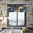 thumbnail image 2 of Dinosaurs in Space Curtain Valances Farmhouse Design Window Treatment Decor Blackout Rod Pocket for Windows Living Room Kitchen 54" x 18", 2 of 5