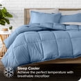 thumbnail image 3 of Bare Home 5-Piece Bed-in-a-Bag - Twin, Coronet Blue with Light Gray Sheet Set, 3 of 8