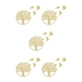 thumbnail image 1 of Wweixi Easy To Install Tree Of Life Wall Decor Exquisite Round Metal Sculpture Tree Of Life Wall Decoration Strong And Durable gold 30cm 5Set, 1 of 6