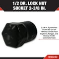 thumbnail image 2 of Performance Tool W83240 1/2-Inch Drive Hex Lock Nut Socket, 2-3/8-Inch used on Wheel Bearing Locknuts, 2 of 5