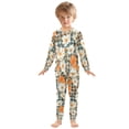 thumbnail image 6 of FORMRS Long Sleeve Top and Pants Pajama Set for Niños 2-Piece Sleepwear, Sizes 18M-8Y, Sunny Blooms, 6 of 6