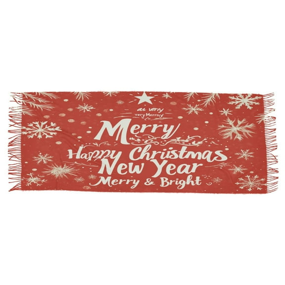 BZSMCE Women Scarf Leaf and Snowflak for Merrh Christmas Simple Pattern Soft Warm Long Large Scarves