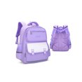 thumbnail image 1 of LUXUR Boys Daypack Multi Pockets Bookbag Top Handle Waterproof Backpack Multipurpose Girls Spine Protection Zipper Unisex Purple Small, 1 of 2