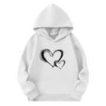 thumbnail image 3 of Sudaderas con capucha para niños y niñas, sudaderas casuales de manga larga, lindas sudaderas de gran tamaño con bolsillo de polar, chaquetas para niñas, 3 of 4