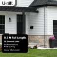 thumbnail image 3 of U-nitt Rain Chains, Roof Gutter Downspout Channel, Rainwater Catcher/Diverter, 8.5 FT, Metal, Black Powder Coated, Diamond Link, Modern, 6002BLK, 3 of 9