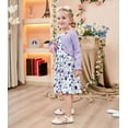 thumbnail image 3 of Aideaone Toddler Girl Sleeveless Dresses and Long Sleeve Ruffle Cardigan 2 Piece Fall Outfits for 2-7T, 3 of 7