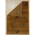 thumbnail image 2 of EORC Brown Handmade Wool Transitional Ningxia? Rug, 3'10' x 5'9, 2 of 3