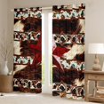 thumbnail image 2 of Castle Fairy Texas Stars Black Out Curtains for Teens Boys Girls,Animal Cow Print Curtains Pack of 2 (42x63 Each),Bohemian Western Aztec Bedroom Curtains,Microfiber Bedroom Decor, 2 of 6