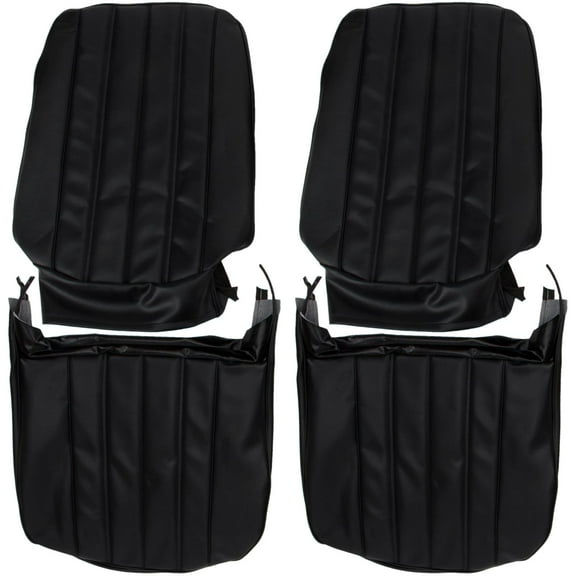 PUI 66AS10U Bucket Seat Upholstery, 1966 Chevelle/El Camino, Black