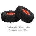 thumbnail image 4 of <p>RC Car Wheel, Rubber RC Car Tire Easy Replacement 120mm 1.9in Shock Absorb For SCX10 90046</p>, 4 of 8