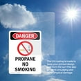 thumbnail image 6 of (2 Pack) Propane No Smoking OSHA Danger Sign 12 Inch X 18 Inch Vinyl Label Decal Sticker Weather Resistant, UV Protected for Workplace, Business, and Construction Site, Made in the USA, 6 of 7