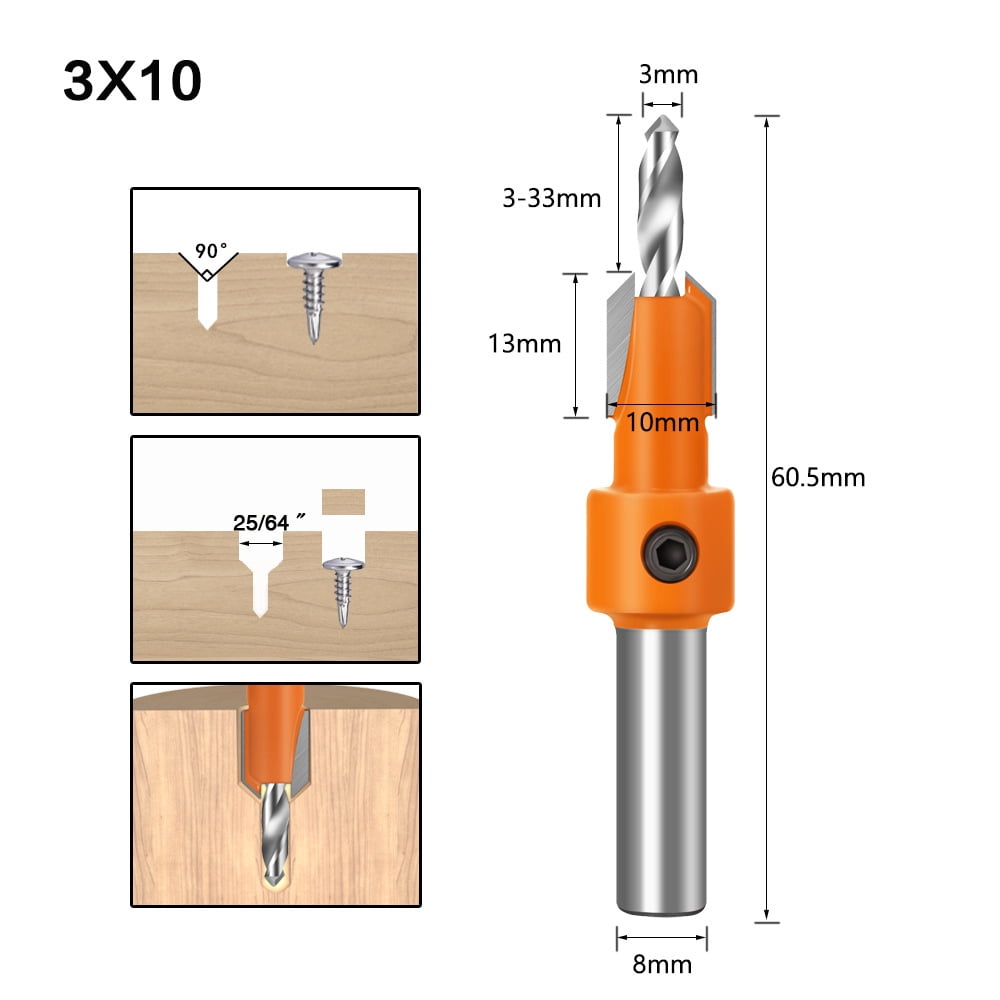 Hexagon Shank Countersink Drill Bit 