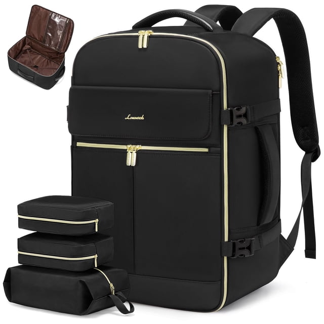 Mochila de viaje LOVEVOOK 40L para portátil impermeable de 17,3" para mujer