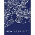 thumbnail image 3 of Seven Trees Design 12x14 Black Modern Framed Museum Art Print Titled - NYC Street Blue Map, 3 of 5