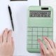 thumbnail image 2 of 12-Digit Desktop Calculator with Removable Keycaps Solar Battery Dual Power Supply Modern Design Large Screen Calculator, 2 of 4