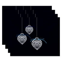 Simply Daisy 18" x 14" Filagree Ornaments Geometric Print Placemats, Set of 4