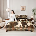 thumbnail image 4 of Feelyou Aztec Twin Bedding Sets 7pcs, Brown Cow Print Bedding Comforter Set, 4 of 7