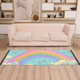 thumbnail image 2 of Yayeee Runner Rug for Bedroom 2'x6' Machine Washable Hallway Non Slip Mat, Retro Blue Rainbow, 2 of 8