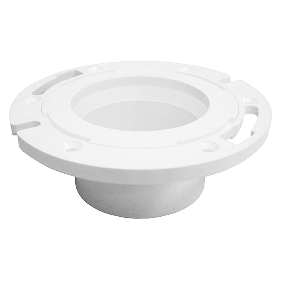 4" Plumbfit PVC Offset Closet Flange with Plastic Swivel Ring less Knockout ,Par