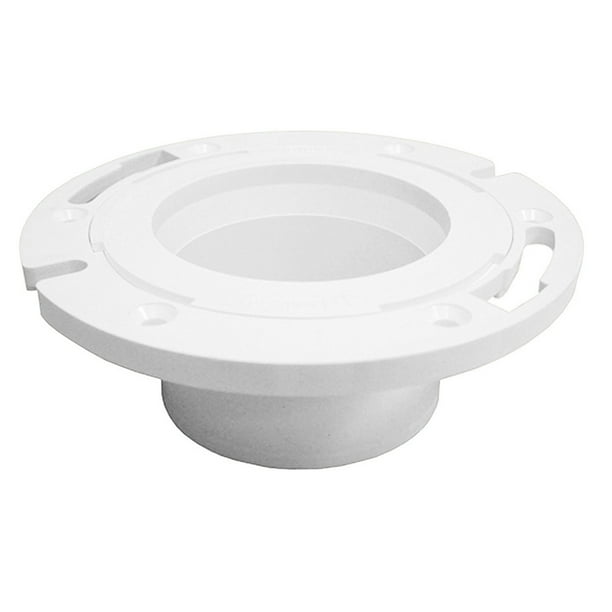 4" Plumbfit PVC Offset Closet Flange with Plastic Swivel Ring less
