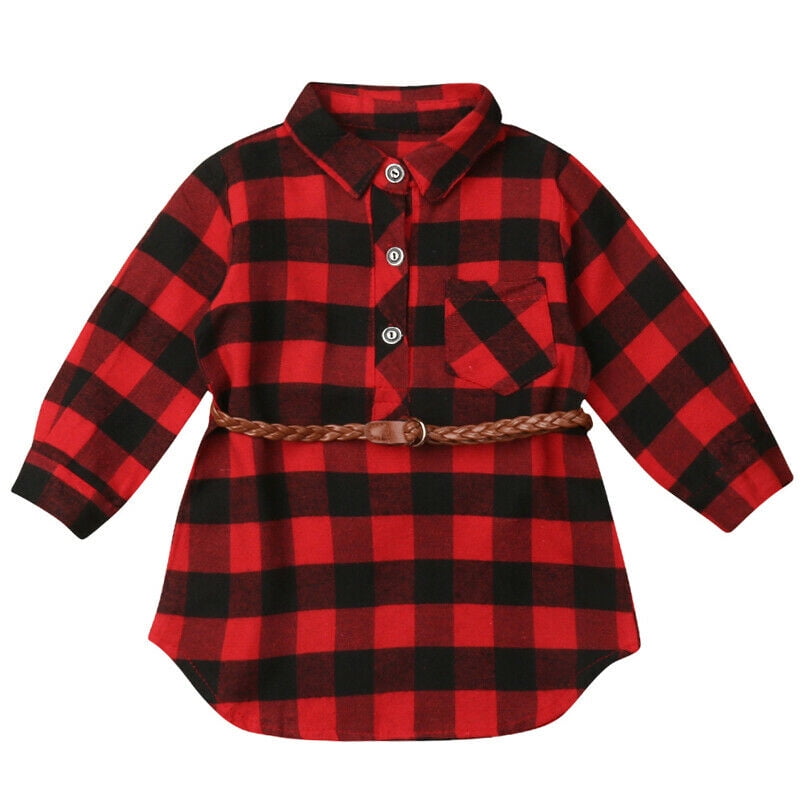 Op Baby Girls Red Plaid Tunic Hoodie Top /& Red Leggings 2-Piece Set 12 Month