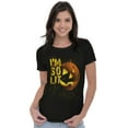 thumbnail image 3 of I'm So Lit Jack O Lantern Halloween Womens Fitted Plus Size Graphic Tee Brisco Brands 2X, 3 of 5