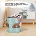 thumbnail image 6 of 50L Extra Large Popup Hamper Collapsible Laundry Basket With Zippered Lid 15.7x18.5in A Boy Was Lying with Capybara, 6 of 7