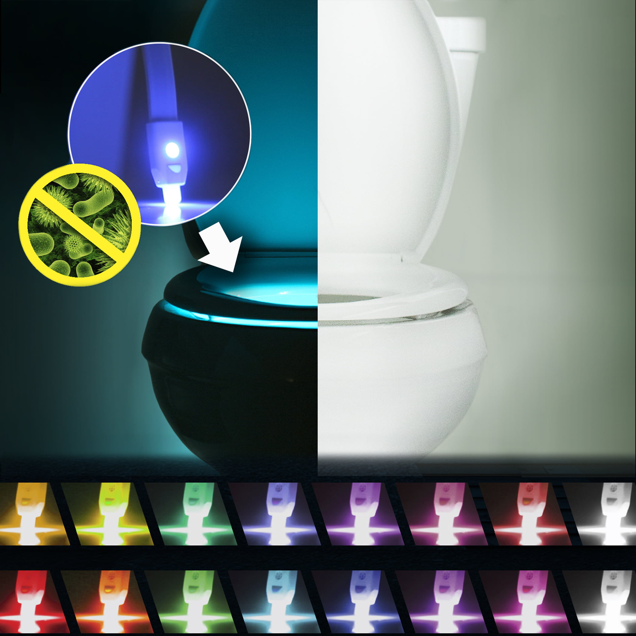 Tzumi auraLED Glow Bowl LED Toilet Night Light - White, 1 ct - Gerbes Super  Markets